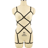 Red White Bodysuit White HubLai Lingerie Harness Sex Teddy