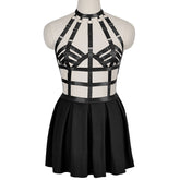 Revealing Black Bodysuit Latina Sexy Harness Lingerie Women Teddy