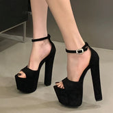 Model Show Sexy Extreme High Heels Chunky Platform Sandals