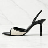 Concise Mixed Colors Open-toe Heeled Sandals