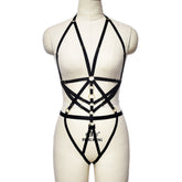 Slutty Sexy Bodysuit Intimate Black Body Harness Lingerie Women Teddy