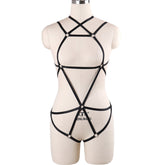 Women Red Bodysuit Naughty Body Harness Lingerie Slutty Teddy