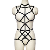 Women Sexy Bodysuit Nasty HubLai Lingerie Harness Revealing Teddy
