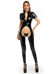 Crotchless Bodysuit Black HubLai