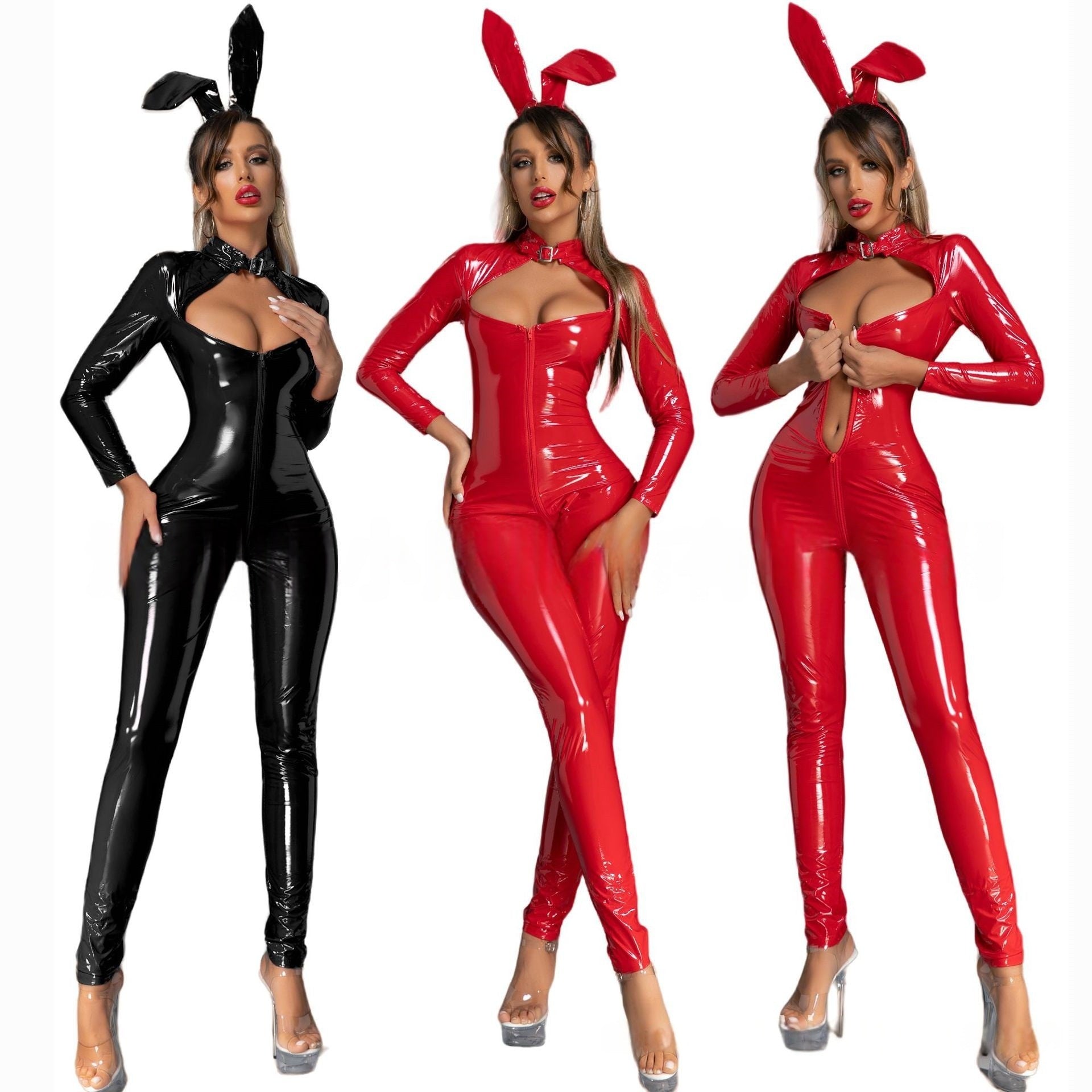 Vinyl Bodysuit Plus Size