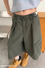 Vintage Y2k 90s Cargo Pockets Summer Pants