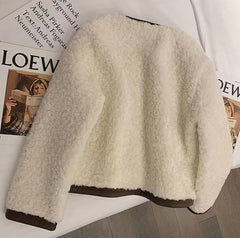 Vintage Lamb Faux Wool Elegant Jacket