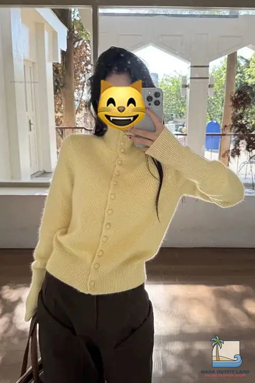 Long Sleeve Turtleneck Cardigan Sweater