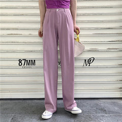 High Waist Cute Colors Elegant Wide Leg Pants
