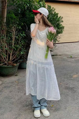 Long Sexy Transparent Summer Camisole Dress