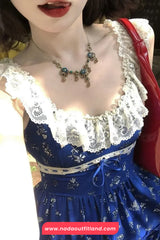 Sexy Cute Floral Pattern Beach Vacation Long Dress