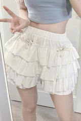 High Waist Ruffle Ball Gown Mini Skirts