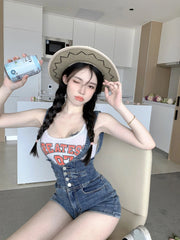 Casual Sling Skinny Denim Jumpsuit