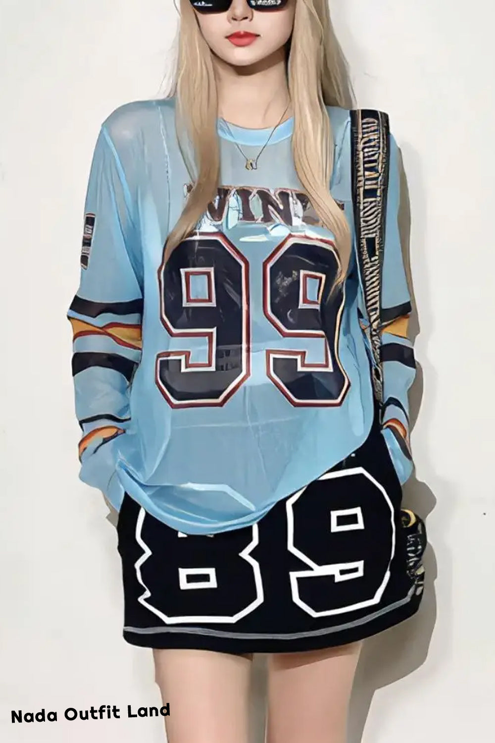Long Sleeve Hip Hop Transparent Baseball Shirts