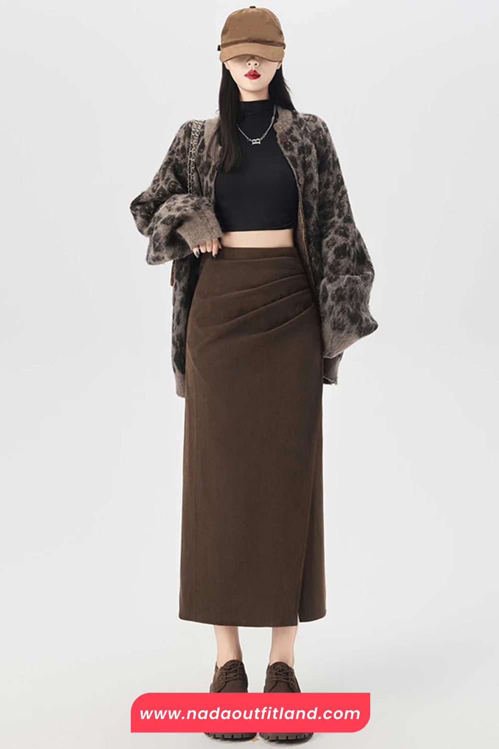 High Waist Sexy Folds Wrap Elegant Corduroy Skirts