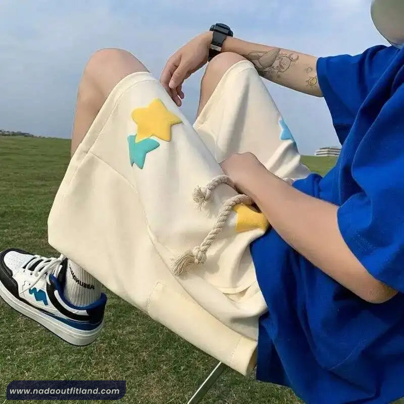 Loose Stars Pattern Printed Homewear Shorts