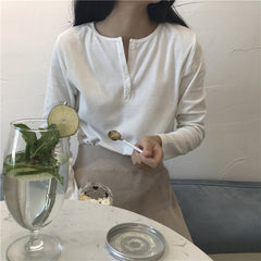 Long Sleeve Basic Colors Simple Shirt