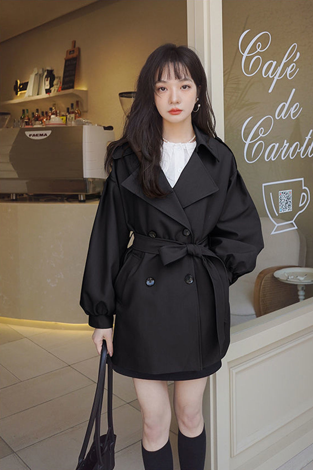 Loose Solid Colors Windbreaker Coat Jacket