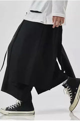 Casual Wide Leg Japanese Style Men Shorts