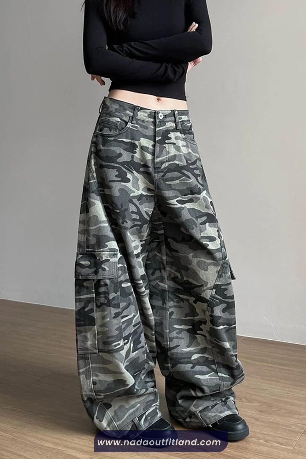 Loose Camouflage Style Cargo Pocket Pants