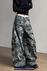 Loose Camouflage Style Cargo Pocket Pants