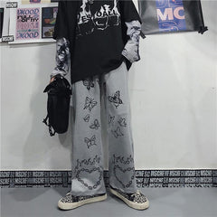 Butterfly Printed Hip Hop Long Pants
