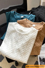 Loose Short Sleeve Textured Style Men Shirt