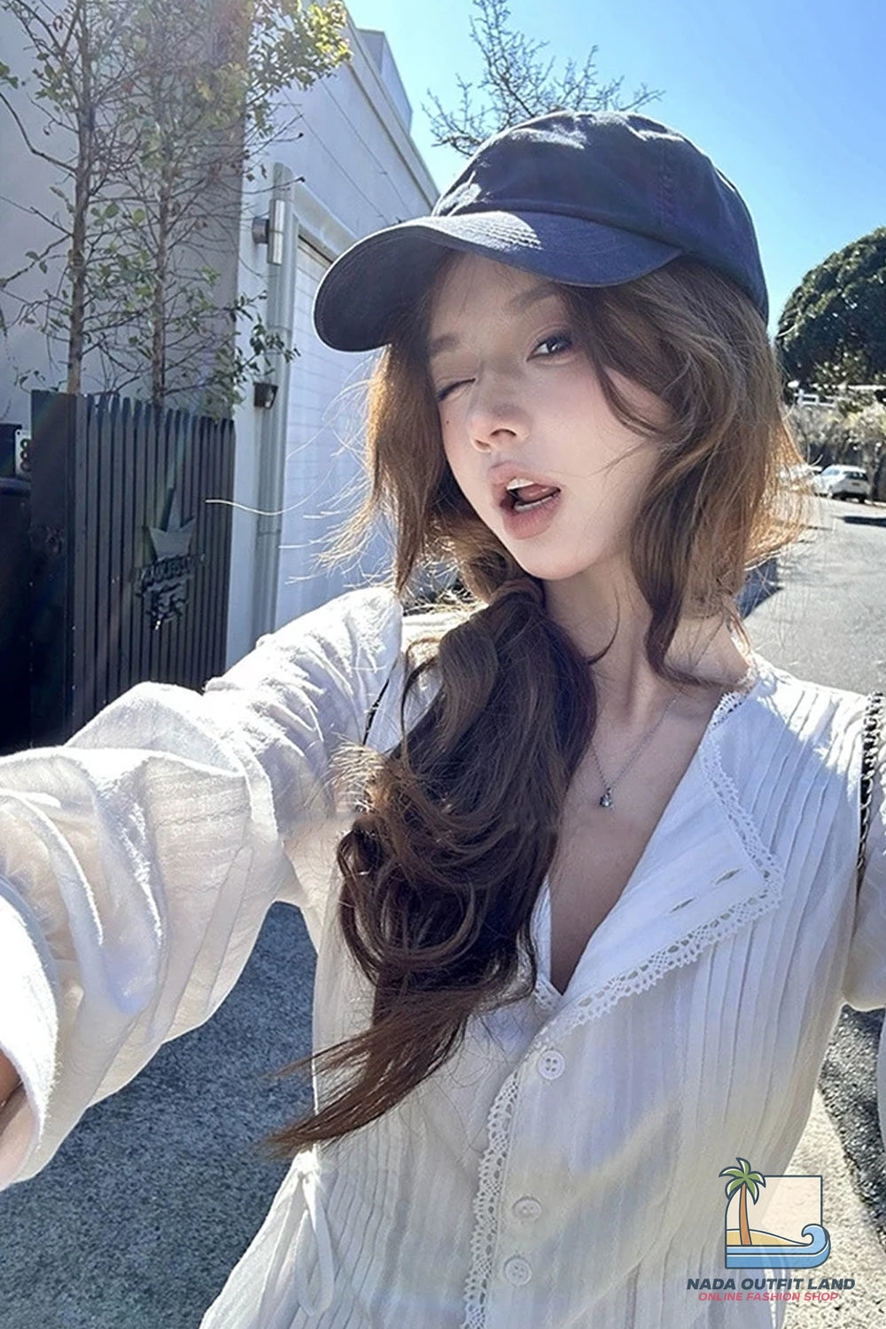 Lace Tie Patchwork Elegant White Blouse Shirt