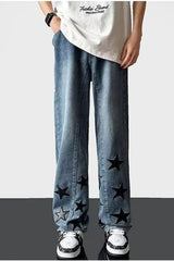 Stars Pattern Loose Jeans Pants