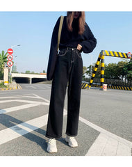 High Waist Vintage Black Jeans Pants