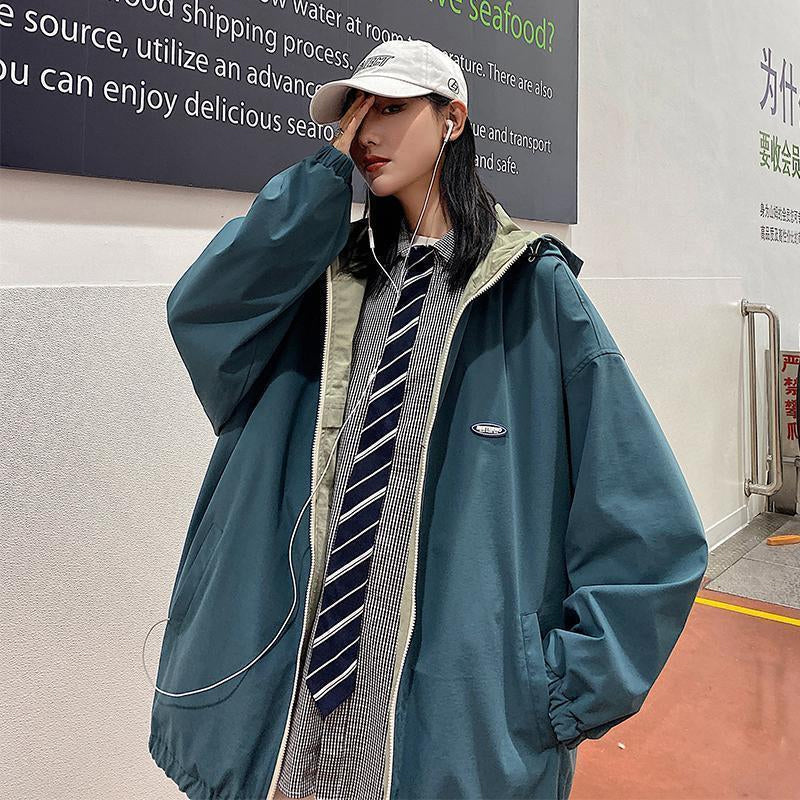 Loose Double Side Hooded Jackets