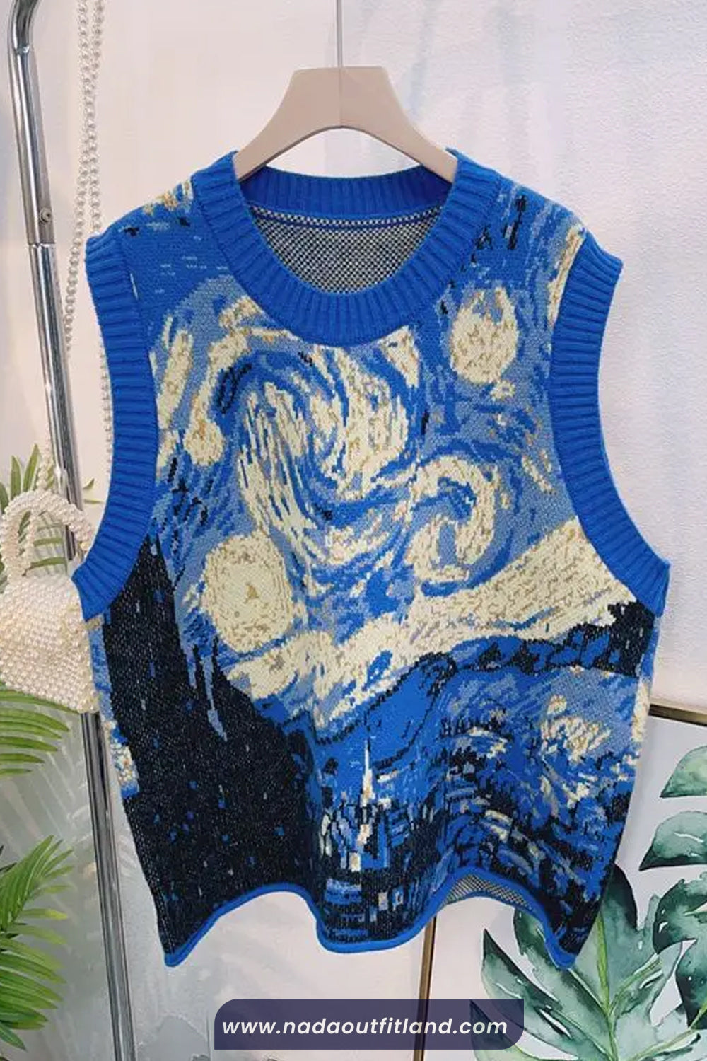 Loose Legendary Painting Sleeveless Vest Sweater