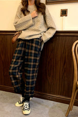 Retro Plaid Colors Long Pants