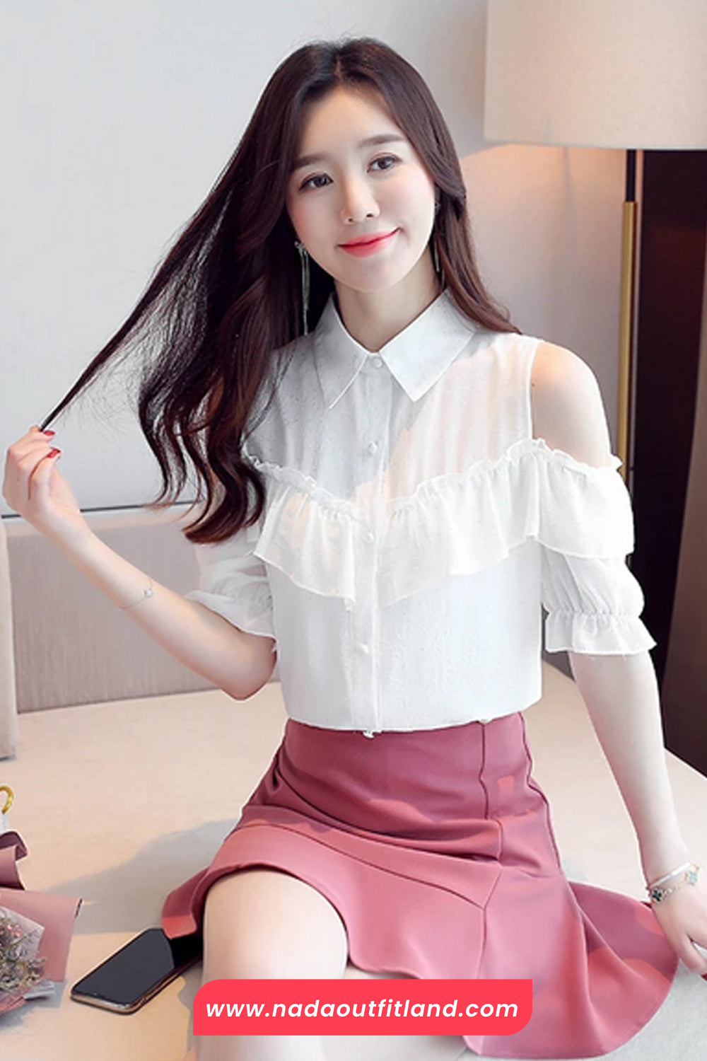 Short Sleeve Off Shoulder Sexy Office Blouse Shirt