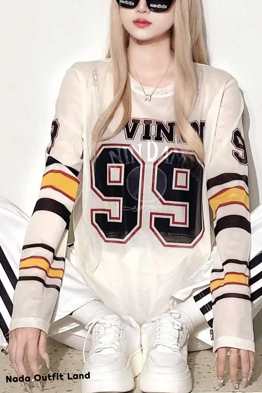 Long Sleeve Hip Hop Transparent Baseball Shirts