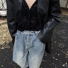 Long Sleeve Sexy Hollow Out Lace Blouse Shirt