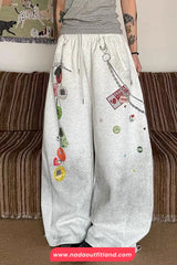 Loose Retro Games Console Printed Casual Sweatpants