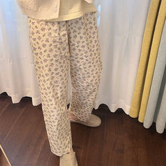 Cute Florals Casual Loose Pants