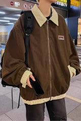 Vintage Lapel Collar Loose Men Jacket