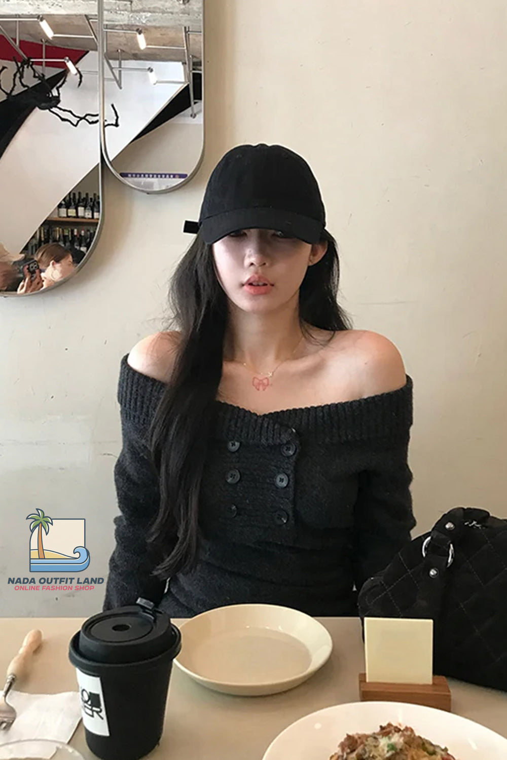 Long Sleeve Sexy Slash Neck Knitted Sweater