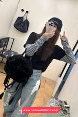 High Waist Loose Vintage Lace Embroidered Jeans Pants