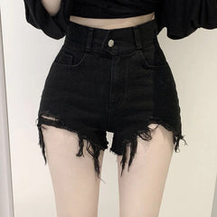 High Waist Ripped Sexy Shorts Jeans