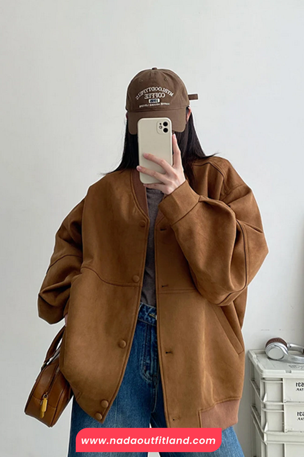 Long Sleeve Vintage Suede Coat Jacket