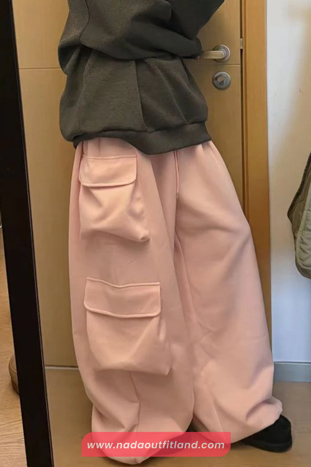 Loose Wide Leg Cargo Pockets Sweatpants