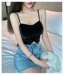 Sexy Camisole Chest Pads Crop Tops