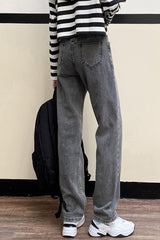 High Waist Vintage Grey Jeans Pants