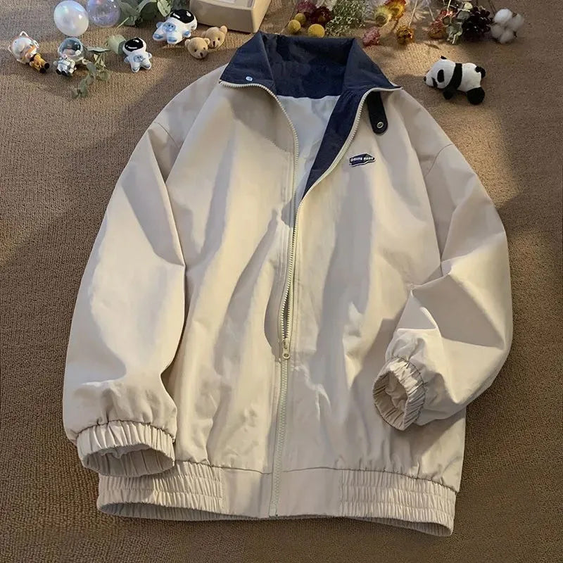 Loose Vintage Collar Basic Jackets