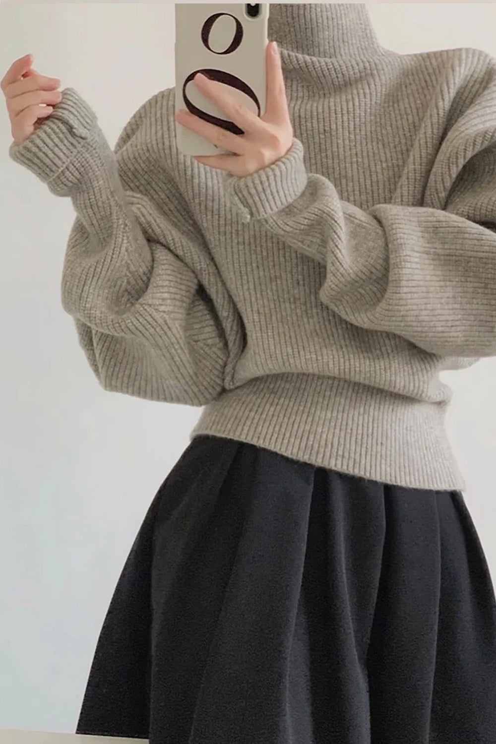 Long Sleeve Knitted Turtleneck Office Sweater