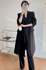 Long Sleeve Elegant Midi Blazer Office Jacket