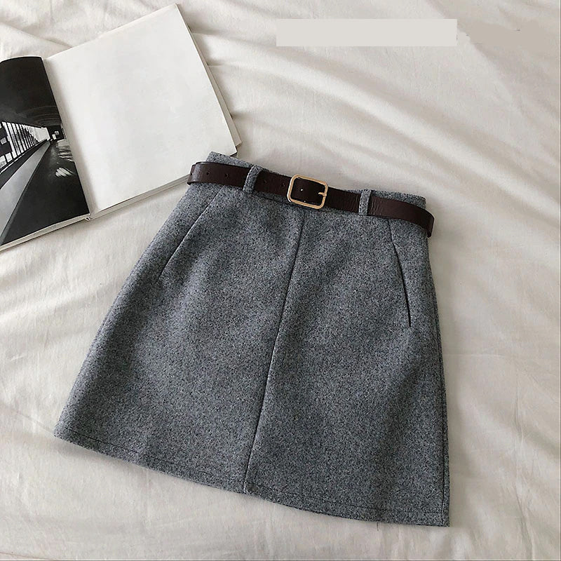High Waist A-Line Mini Skirts